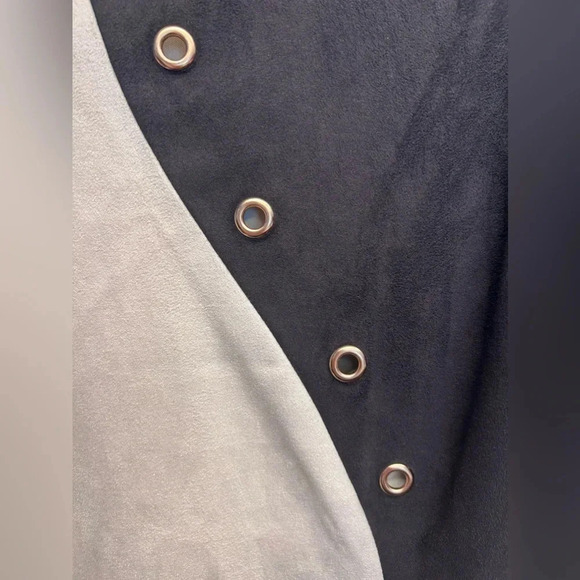 JAX Yin Yang Inspired Sheath Dress Grommet Accented Cap Sleeve Knee Length - Picture 3 of 7